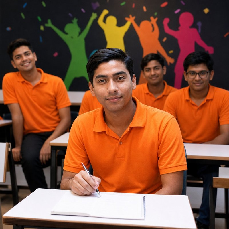Illustrative portrait of a young learner in class